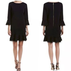 Ted Baker Yazmin Knitted Frill Dress Dark Blue 2